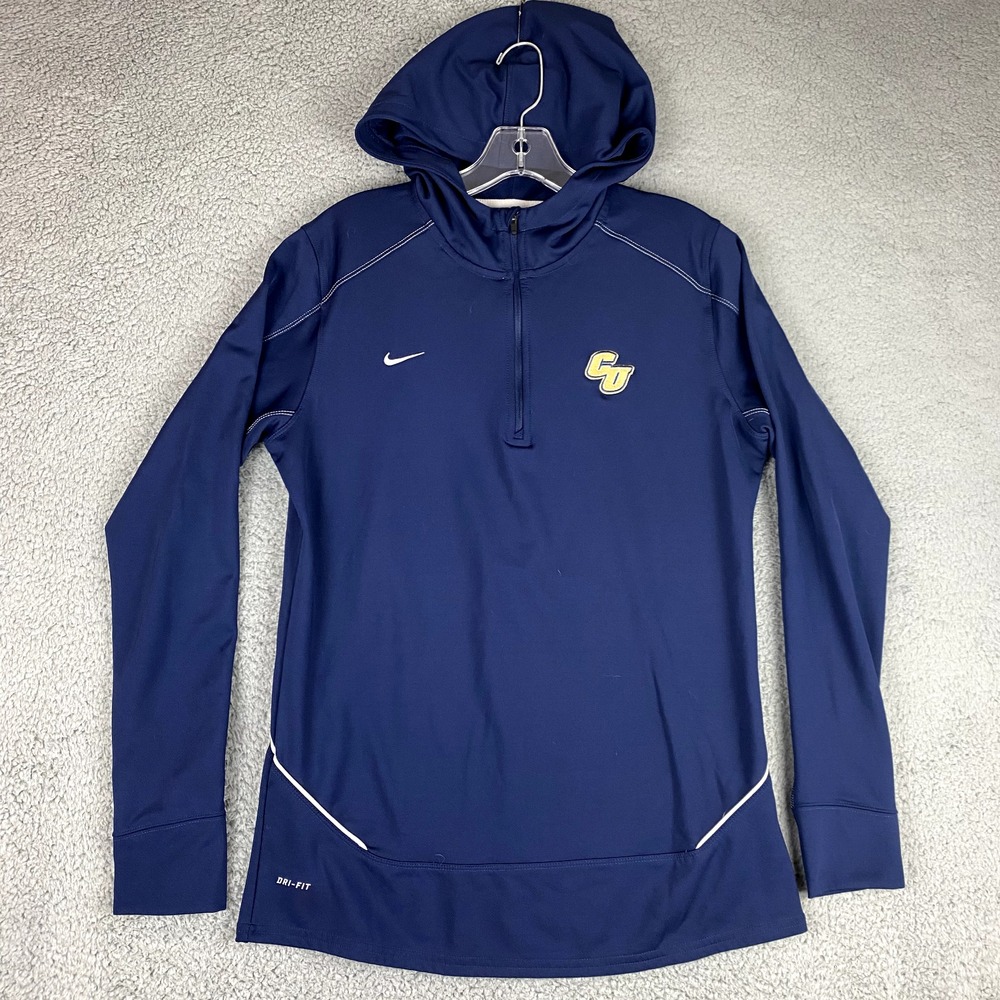 Nike‎ Hoodie Womens M Navy 1/4 Zip Dri-Fit Concordia University Tornados Running